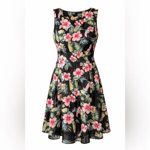 Yeokou Aframe Floral Sleeveless Dress